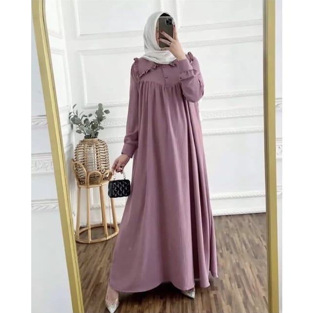 ASKARA DRESS CRINKLE AIRFLOW GAMIS MUSLIMAH - SAMAKA