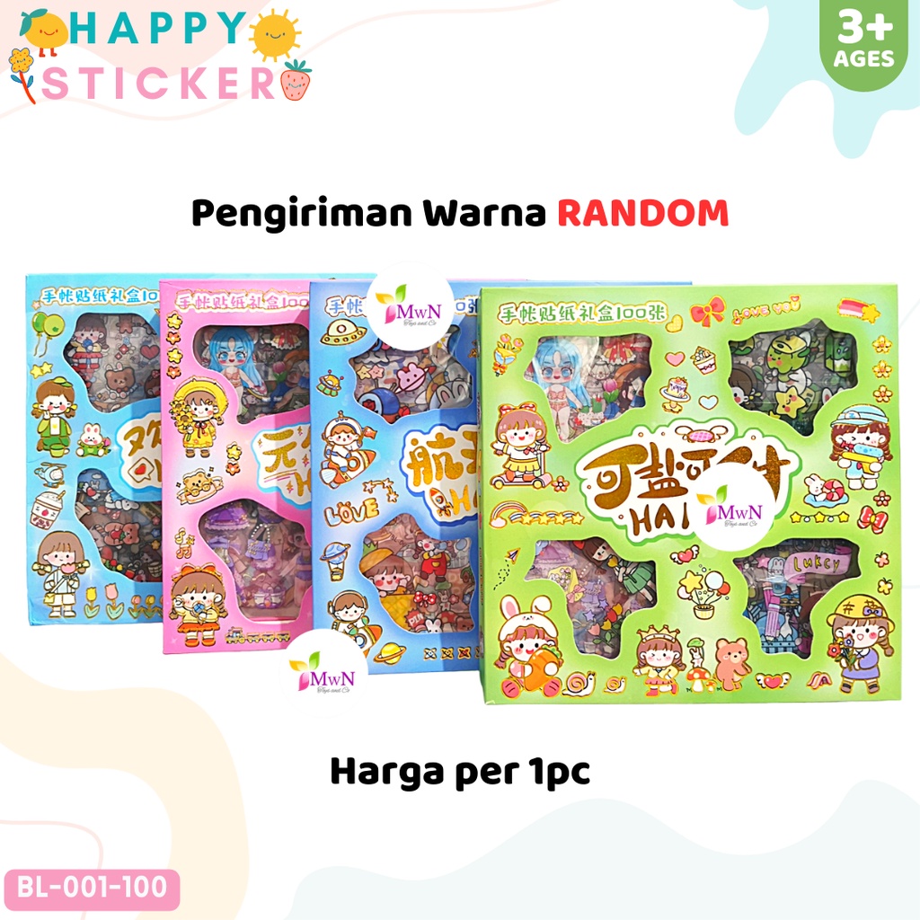 MWN Mainan Happy Sticker isi 100 pcs BL-001-100
