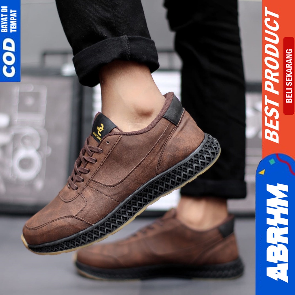 Sepatu Sneakers Pria Casual  Kerja Kuliah Abraham JIMR