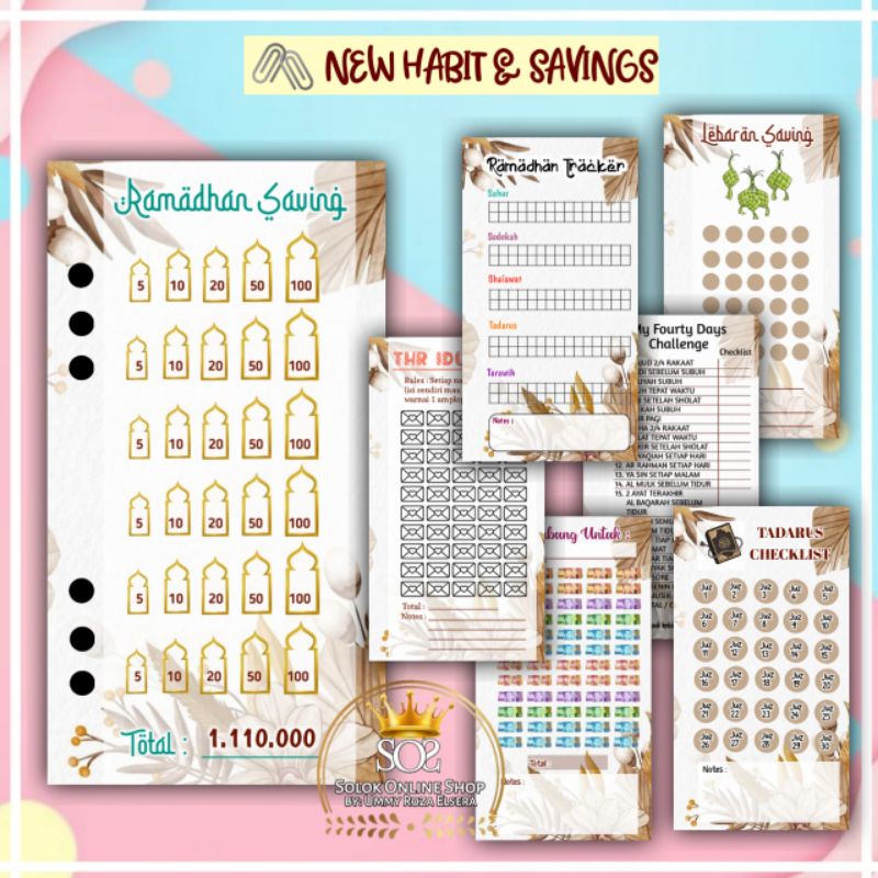 

RAMADHAN NEW HABIT & SAVINGS | KERTAS BINDER A6-6RING