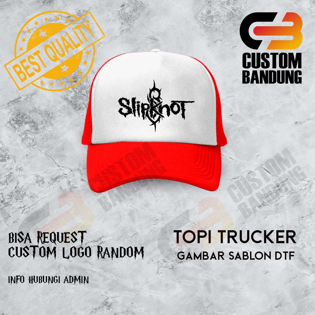 Topi Trucker SLIPKNOT Pria Wanita Topi Jaring Aura Jala Trucker Cap Bisa Tulis Nama Bisa COD Original High Premium Quality