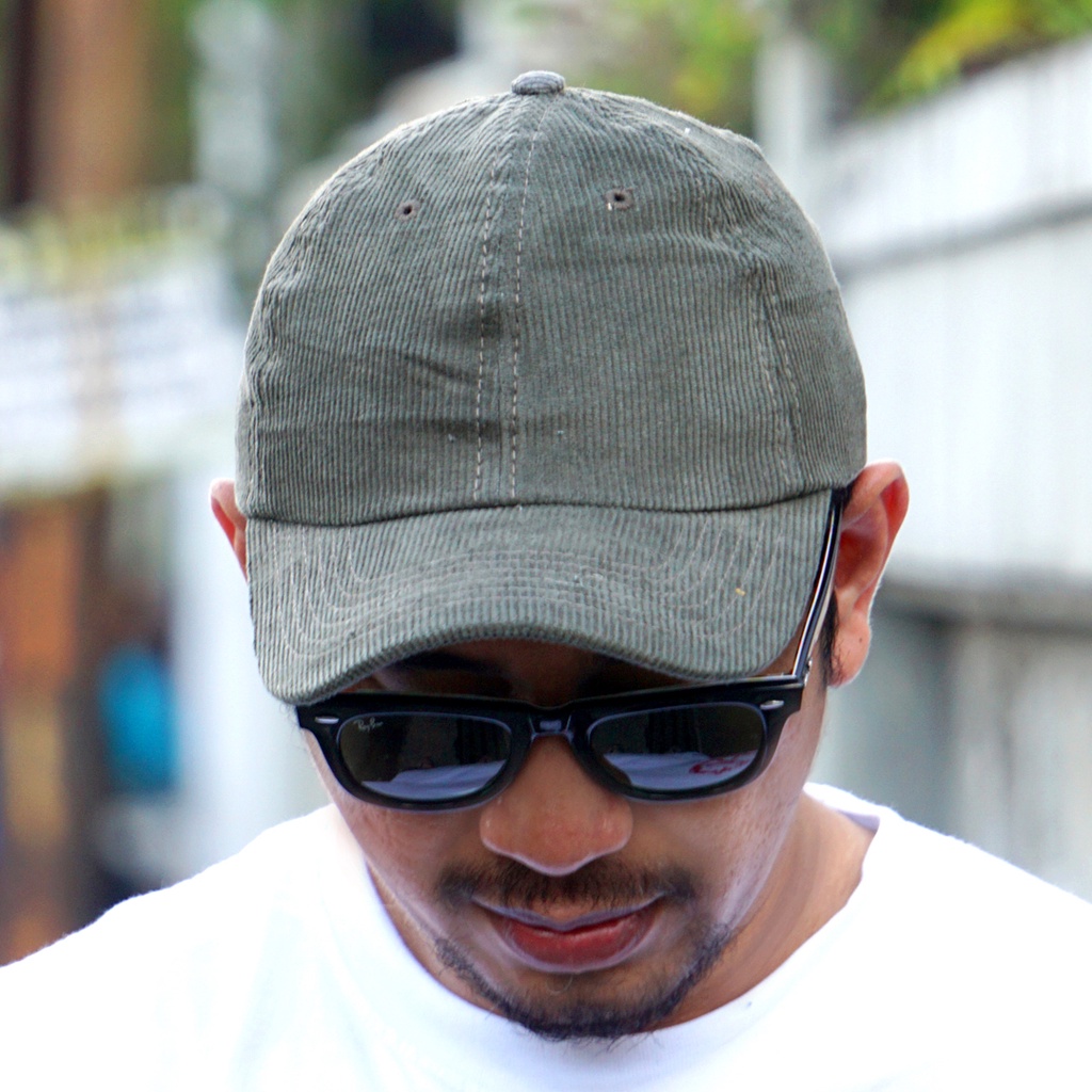 RCKLS. Polo Cap | Topi Pria Corduroy Polos Premium Grey