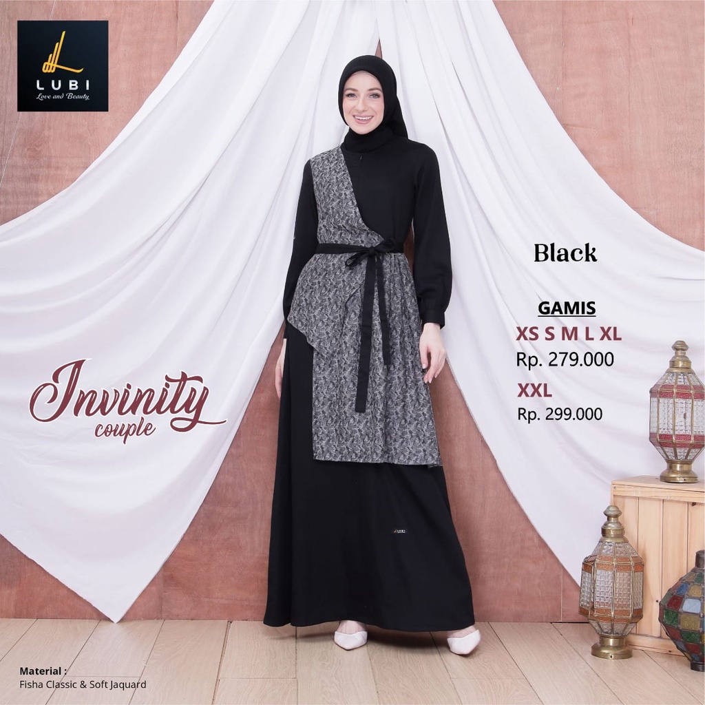 Gamis Invinity Couple Varisi Batik By Luby||Gamis Terbaru 2023 By Lubi