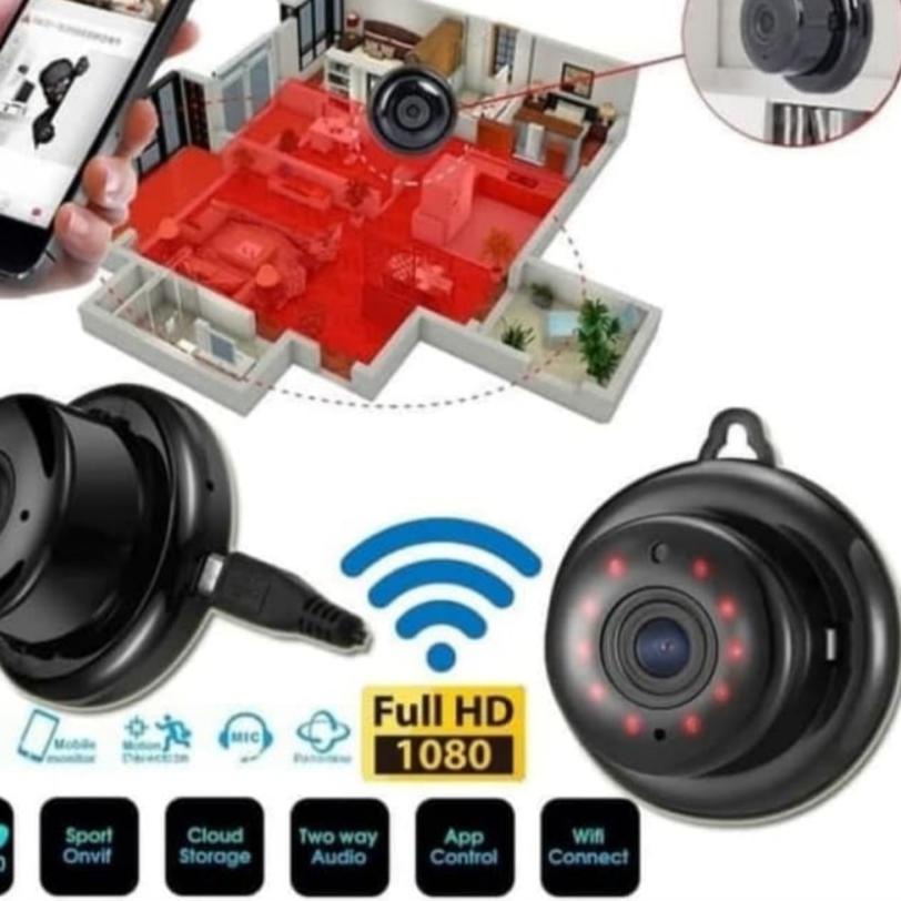 ✦ IP KAMERA CCTV Wireless Ip Mini Camera Wifi Smart Net Aplikasi V380 ✱