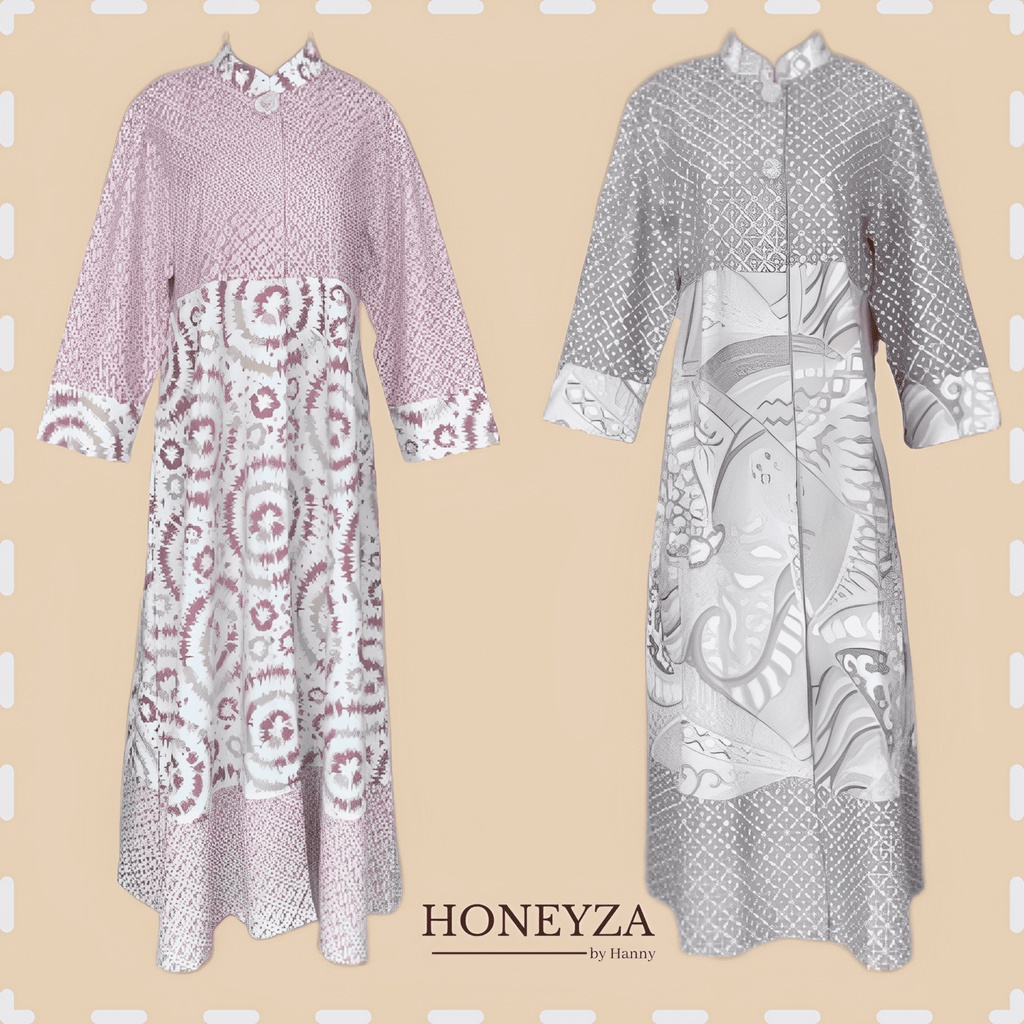 Dress Gamis Batik Kombinasi Modern
