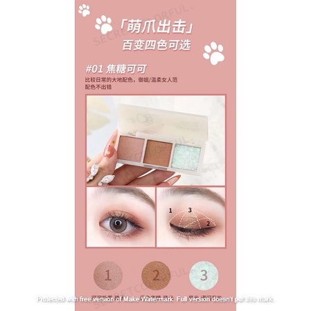 LAMEILA 3 COLORS  EYESHADOW