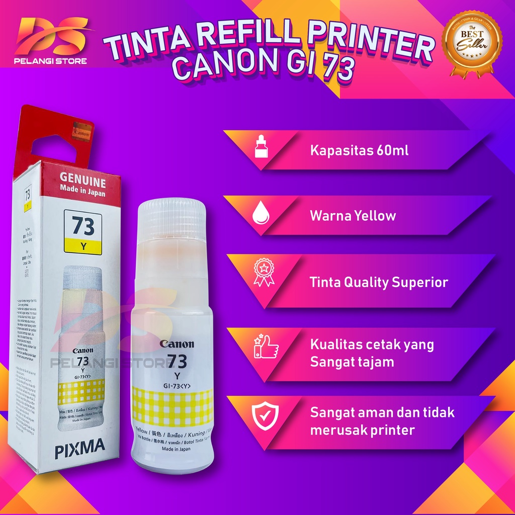 1 SET 6 PCS Tinta Canon Gi 73 Tinta Printer G570 G670