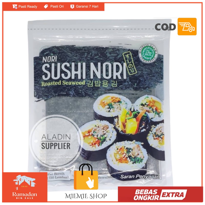 

Sushi Nori Halal isi 50 lembar