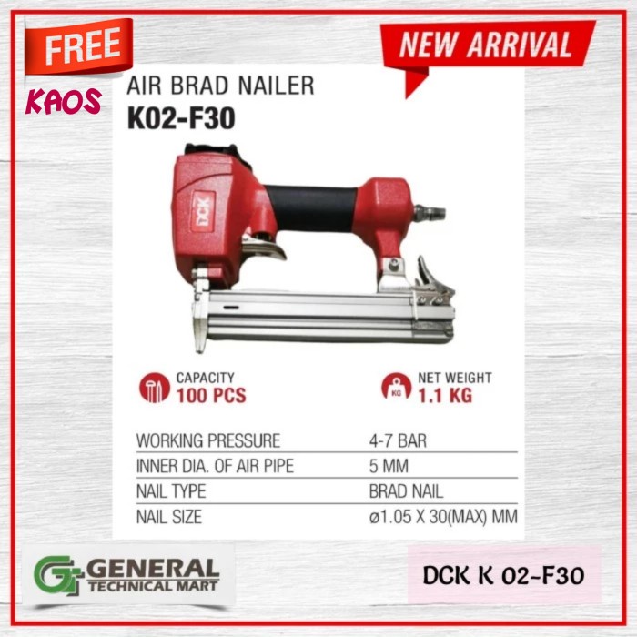 Terlaris Staples Mesin Paku Tembak Angin Air Brad Nailer 30Mm K02-F30 Dck K 02-F30