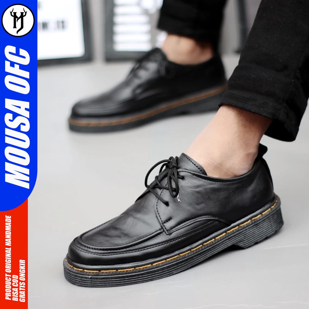 Sepatu Formal Pantofel Docmart Kulit Asli Pria Kerja Kondangan Hunting Mousa Bilal