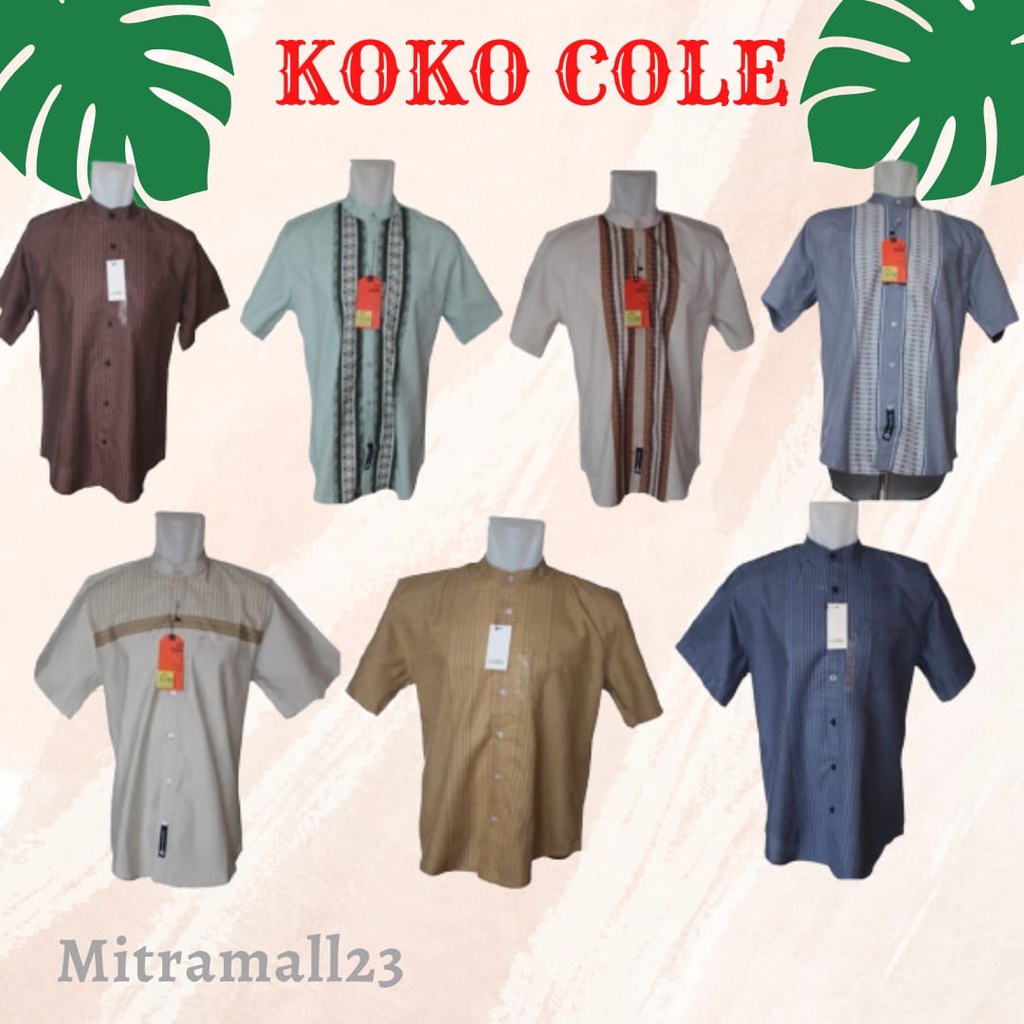 Baju Koko Koko COLE Pakaian Koko Pria/Kemeja Koko Pria B(P8S8) Fashion Muslim Koko Pria Jumbo Koko D