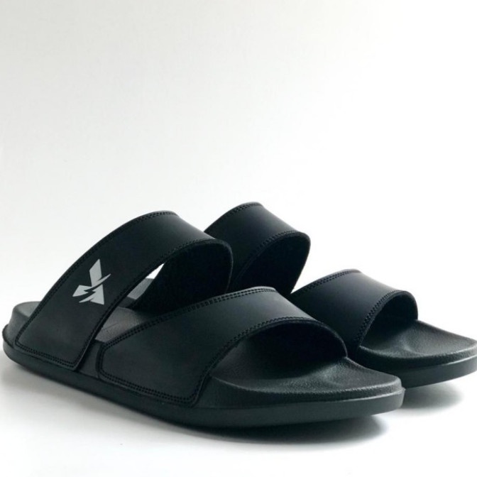 Sandal Pria | Sandal Sliper All black slide sandal