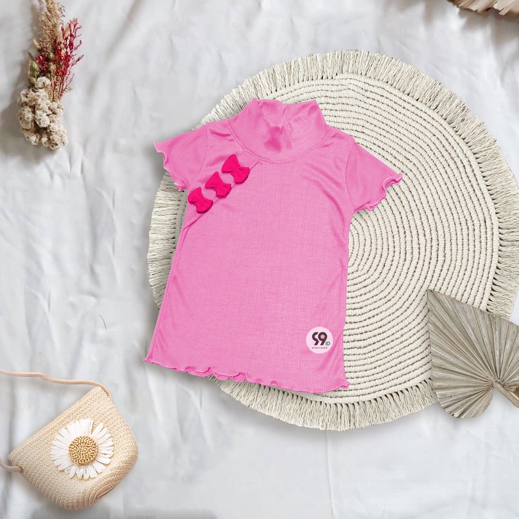 ATASAN RIB KNIT KYLA ANAK PEREMPUAN VARIASI 3 PITA 1-5th