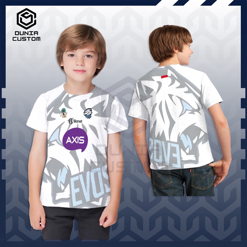 Tshirt Baju Kaos Anak Evos Esports Gaming Custom Gambar