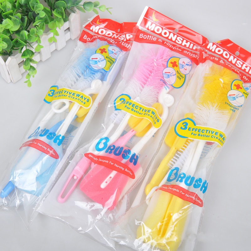 Sikat Botol Susu 7Set &amp; 4set Pembersih Botol Susu Sponge Botol Susu