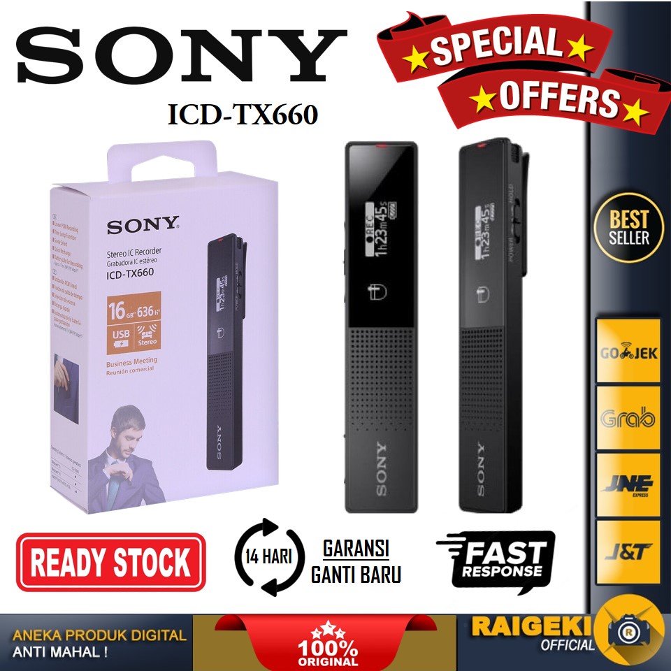 Sony ICD-TX660 Voice Recorder Digital Alat Perekam Suara Original