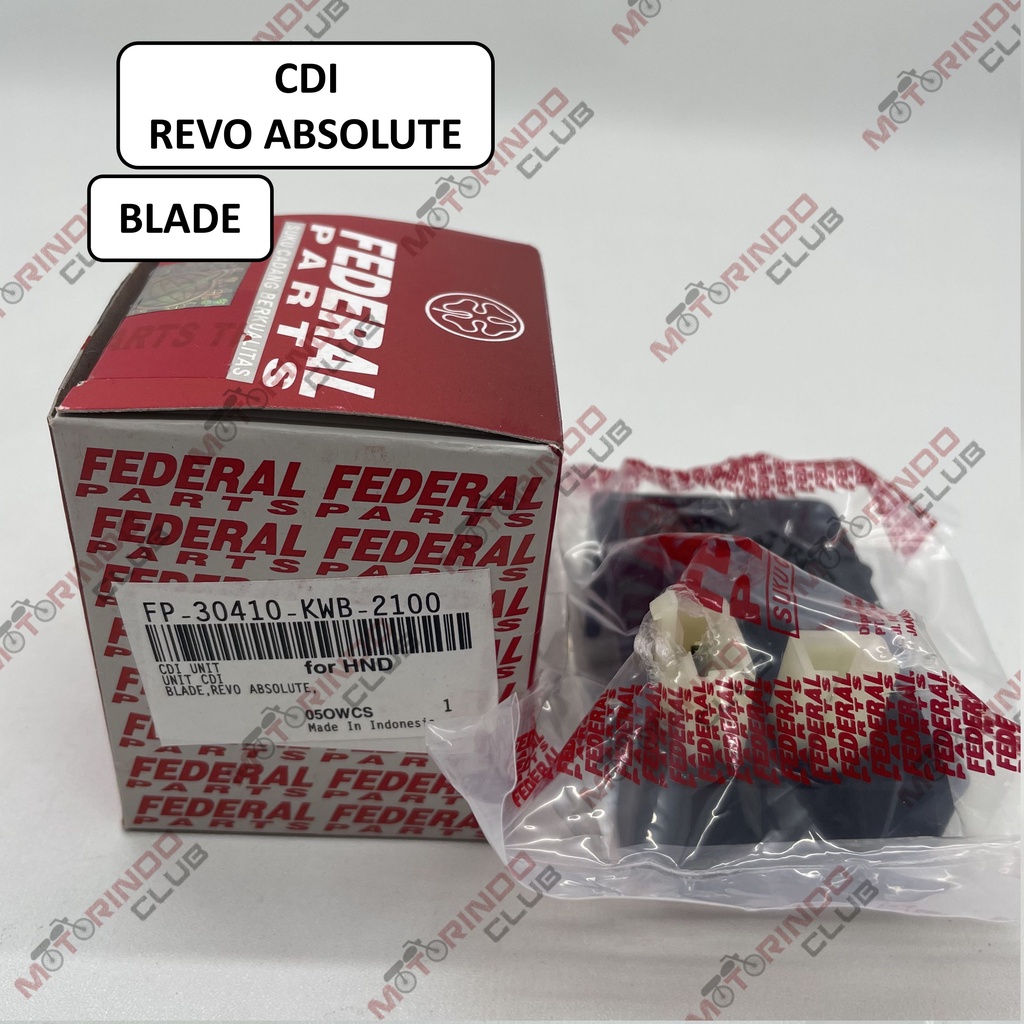 CDI Unit motor Honda Revo Absolute ; Blade merek Federal Parts ( Kode Parts : FP-30410-KWB-2100 )