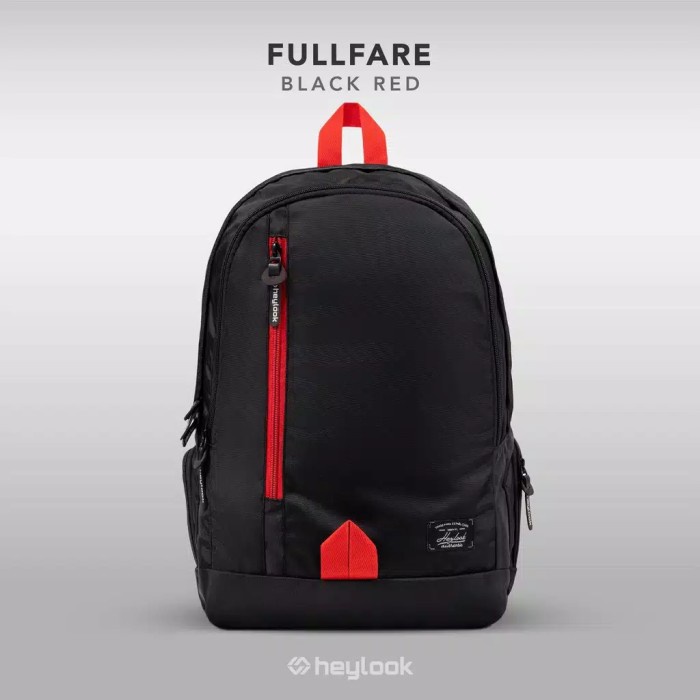 tas ransel  (FREE RAINCOVER) TAS RANSEL PRIA WANITA BACKPACK FULLFARE TAS HEYLOOK - BLACK(Z1S3) tas 