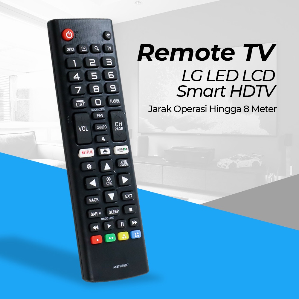 Remote TV LG LED LCD Smart HDTV - AKB75095307 - Black