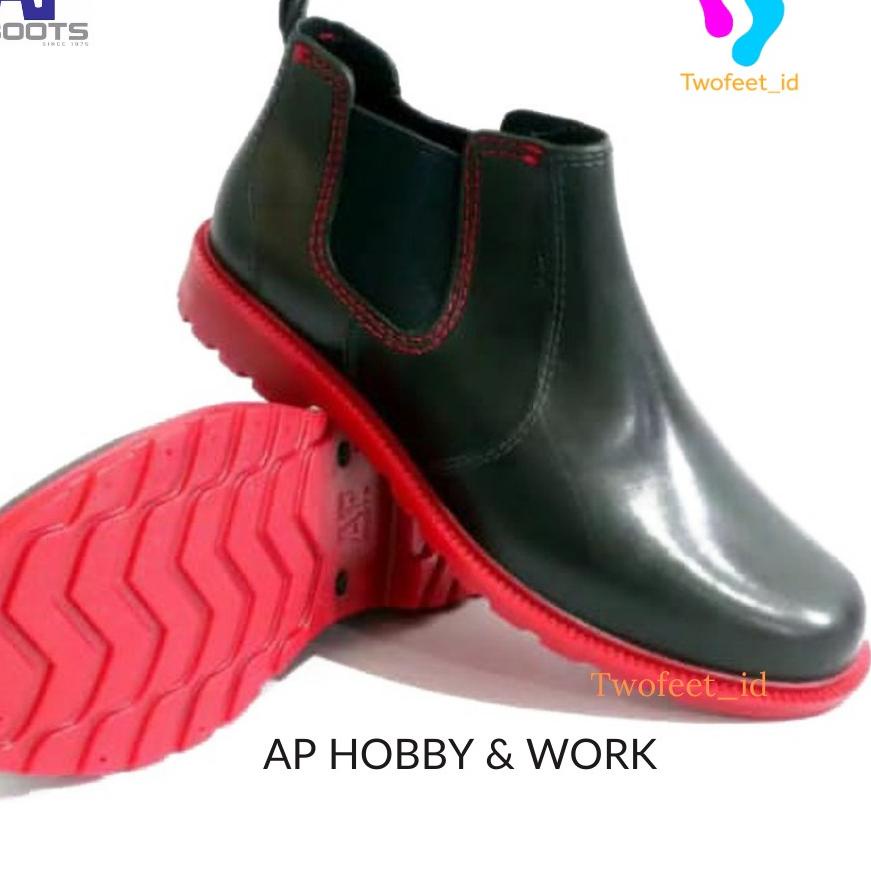 ➬ SEPATU BOOT AP HOBBY & WORK/SEPATU BOOTS AP HOBBY AND WORK/AP BOOTS HOBBY AND WORK 39-42 BLACK RED