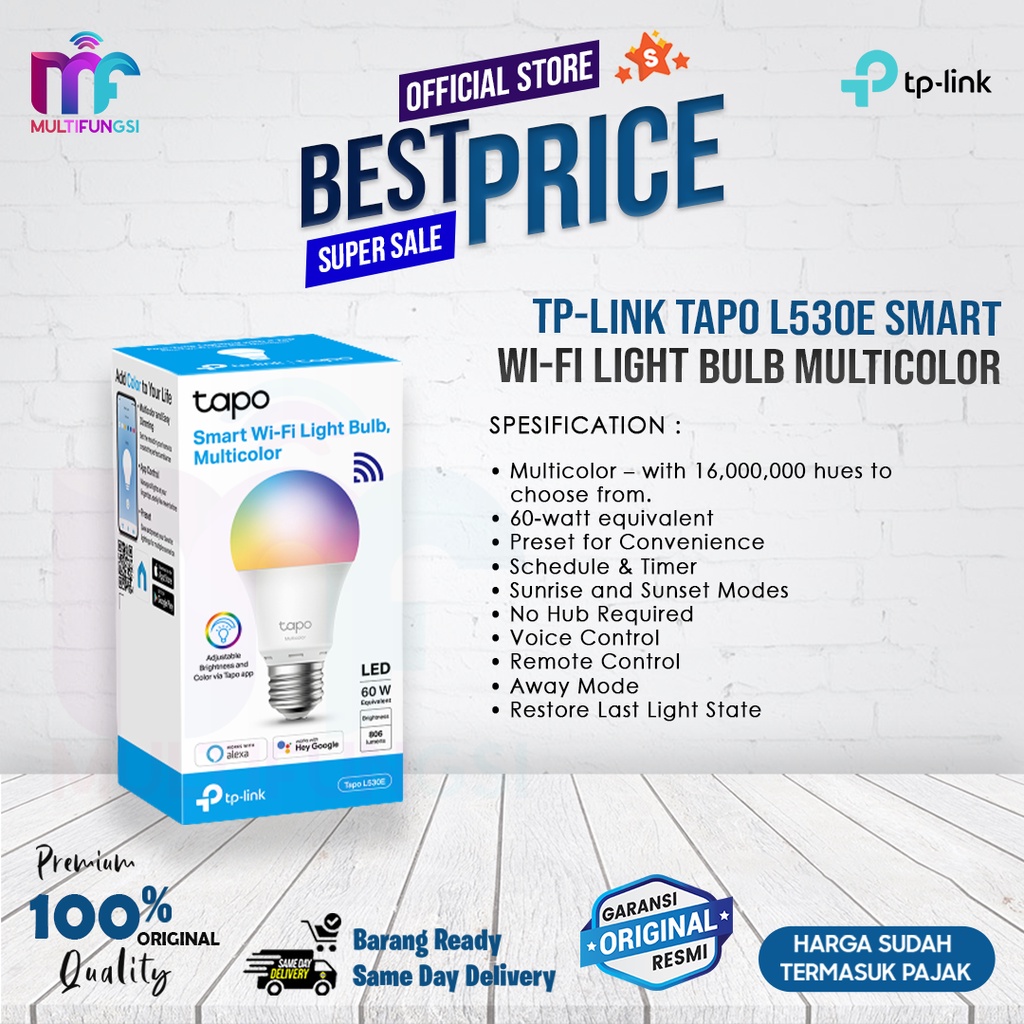 Tp-Link Tapo L530E Smart Wi-Fi Light Bulb Multicolor