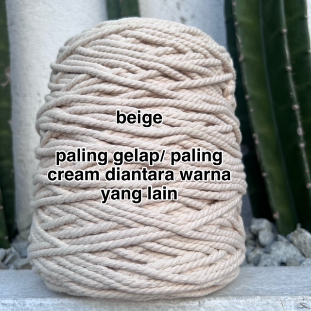 Tali macrame Grade A 2mm 3mm 4mm super katun cotton rope 4mm 3mm 1kg