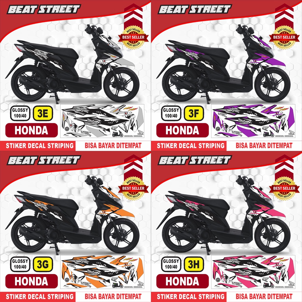 Striping variasi honda beat street / decal beat street / variasi beat street