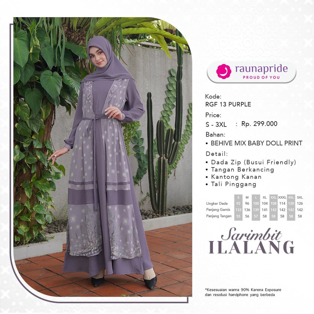 Rauna Sarimbit Ilalang SR 13 - Purple / Terbaru 2023 / Fashion Muslim