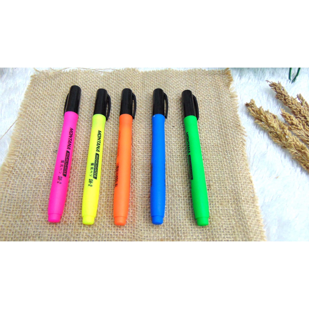 

STAB-MONTANA ecer 1pcs PENA PENANDA WARNA HIGHLIGHTER COLOUR MONTANA WARNA WARNI