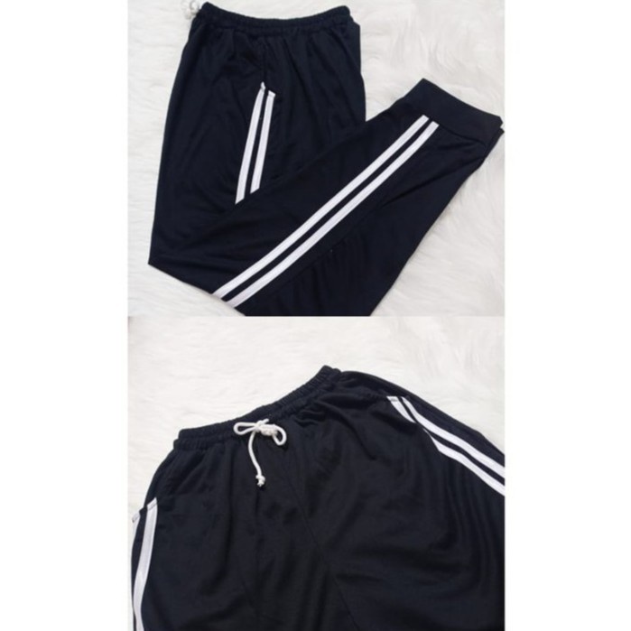 NF / CELANA JOGGER STRIPES / Celana Training Dewasa - Hitam Lis Putih, M (P0B4) High Quality Promo P