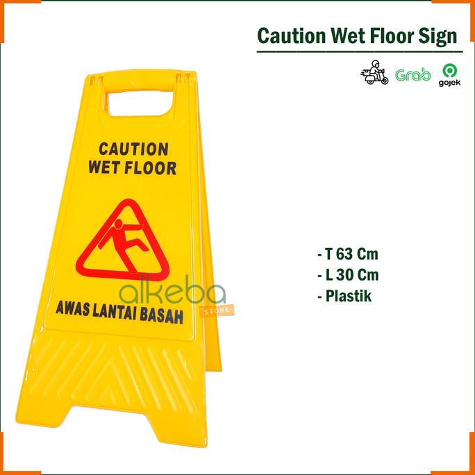 Floor Sign Caution Wet Floor / Awas Lantai Licin