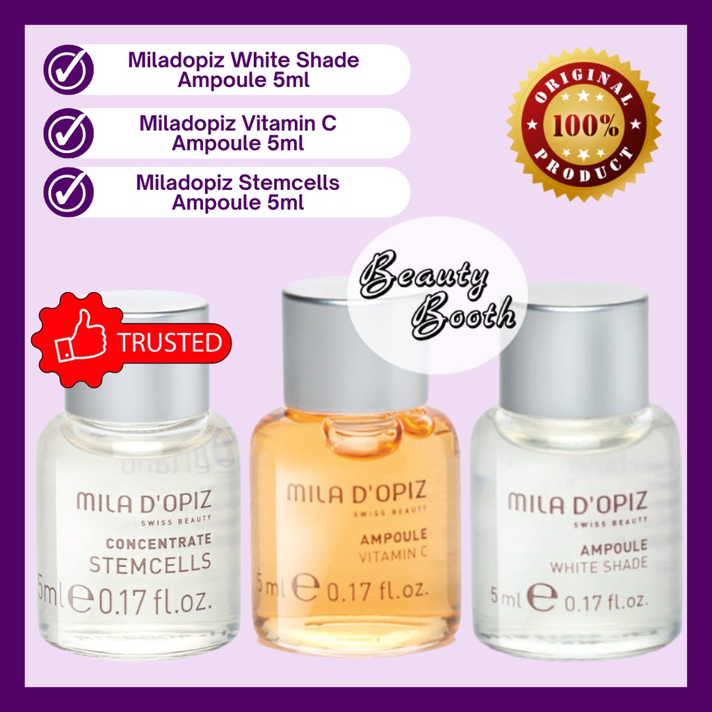 MILADOPIZ White Shade Ampoule + Vitamin C Ampoule + Stemcells Ampoule