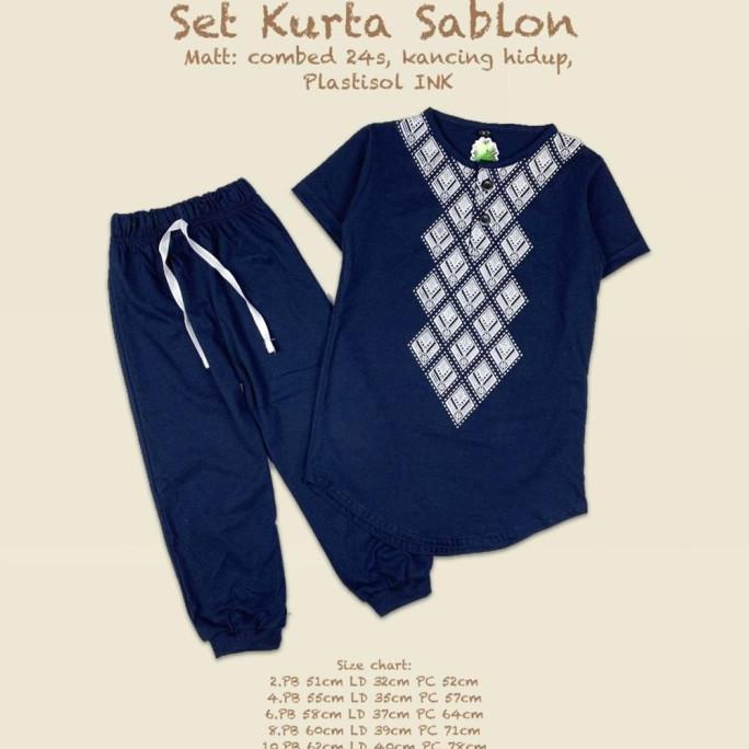 Set Kurta Sablon - Setelan Baju Koko Anak 2-8 Tahun Pineapple Kids