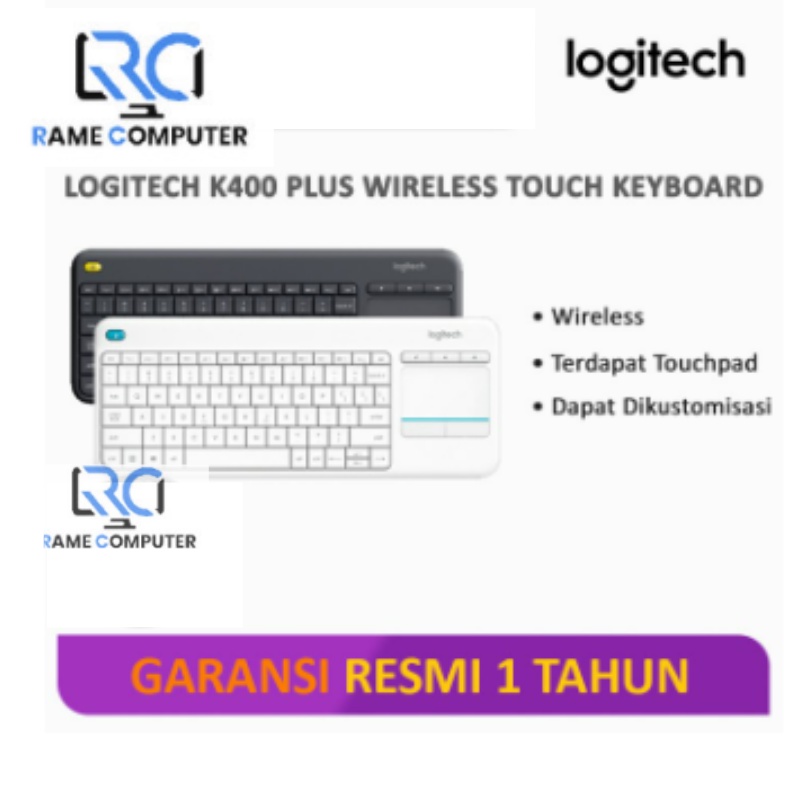 Logitech Wireless Touch Keyboard K400 Plus