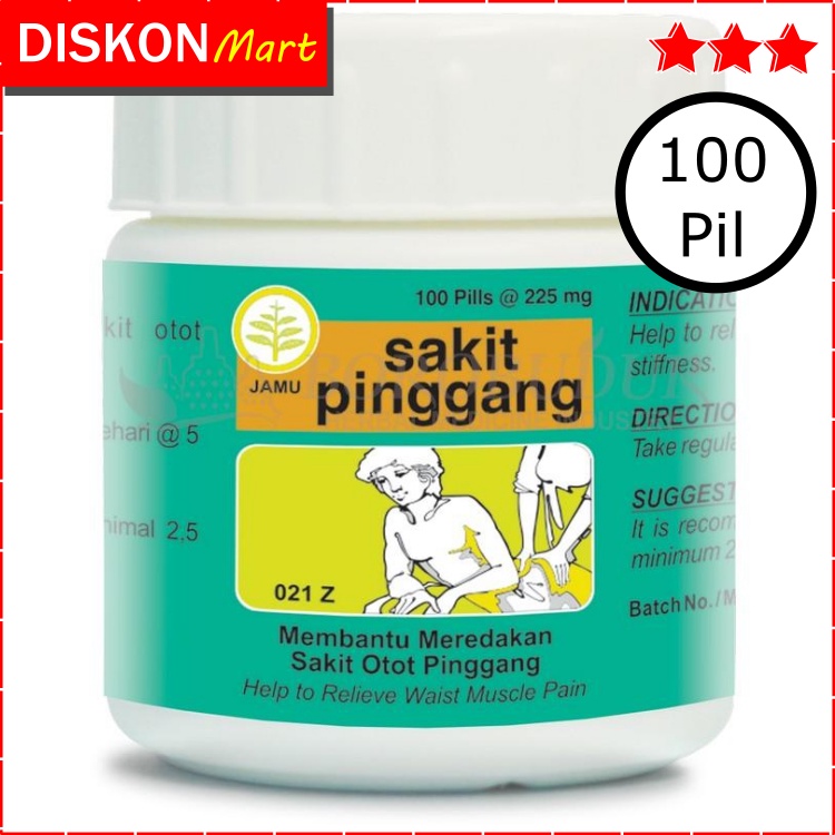 SAKIT PINGGANG BOROBUDUR 100 PIL  JAMU OBAT HERBAL BOYOK BOYOKEN KIRI BELAKANG