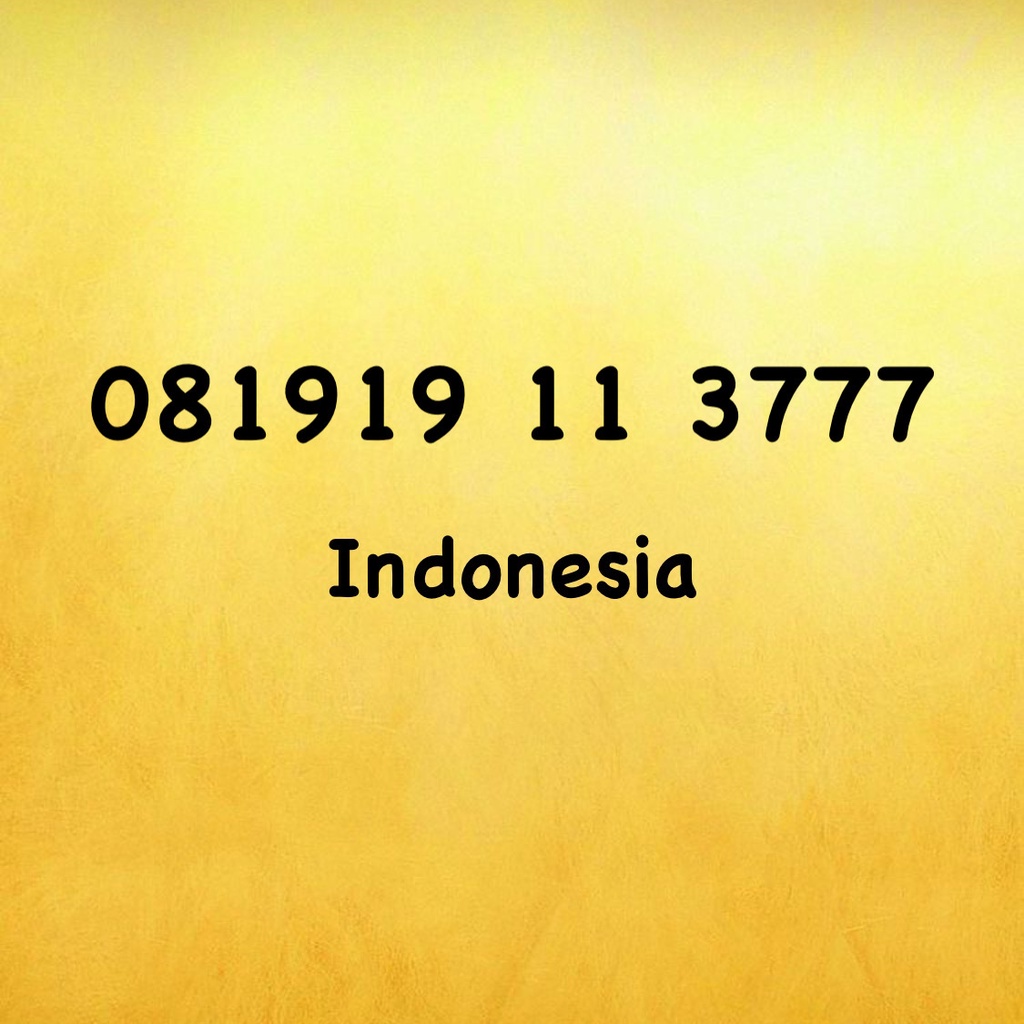 Nomor Cantik XL Bebas Triple A - 777 - 0819 - 081919 11 3777