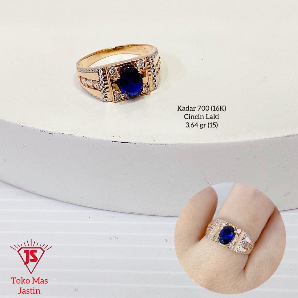 cincin laki batu emas kadar 16k/700
