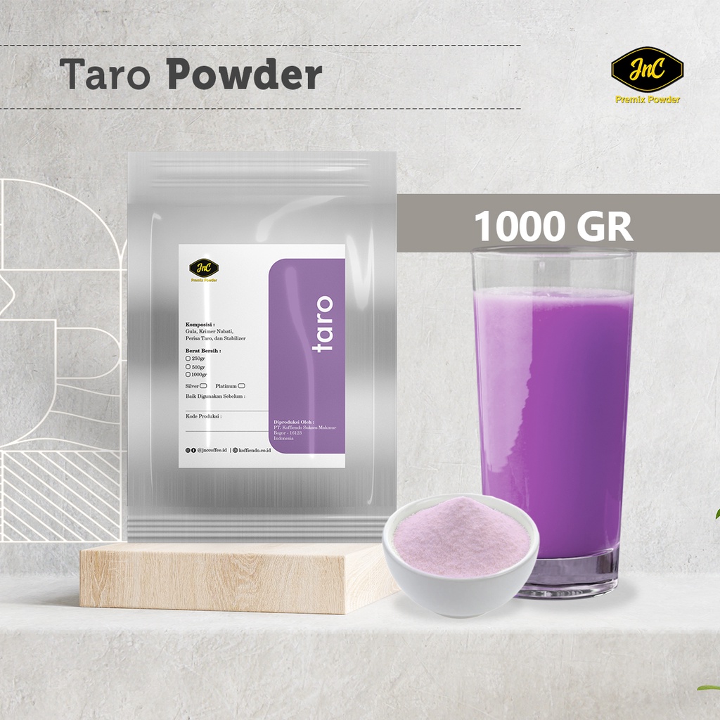 JnC Taro Silver Powder 1KG I Bubuk minuman Taro