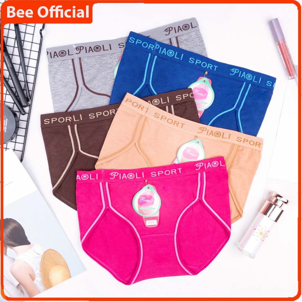 BEE - TIDAK PILIH WARNA - Celana Dalam Wanita Import Cd Katun Premium Piaoli 5066