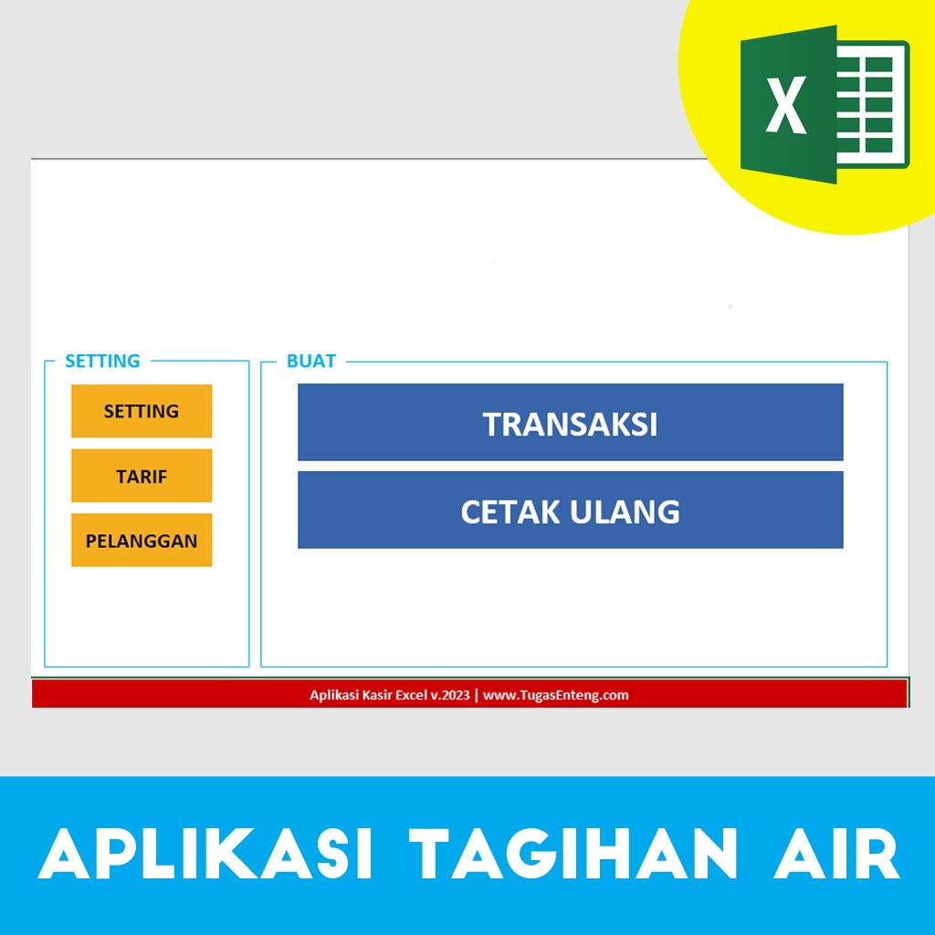 APLIKASI TAGIHAN AIR (EXCEL)
