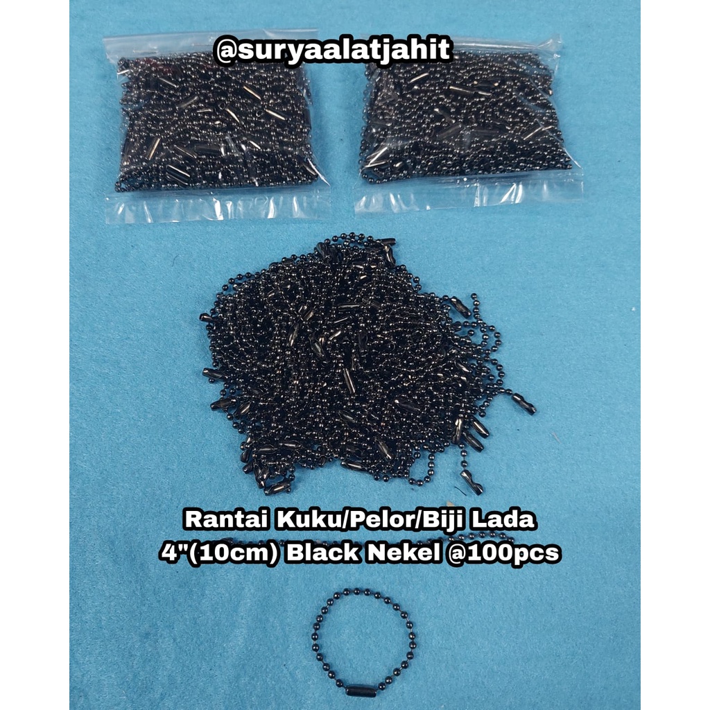 Rantai Kuku 4in (10cm) Black Nekel 1bks@100pcs =rp.16.500/1bks