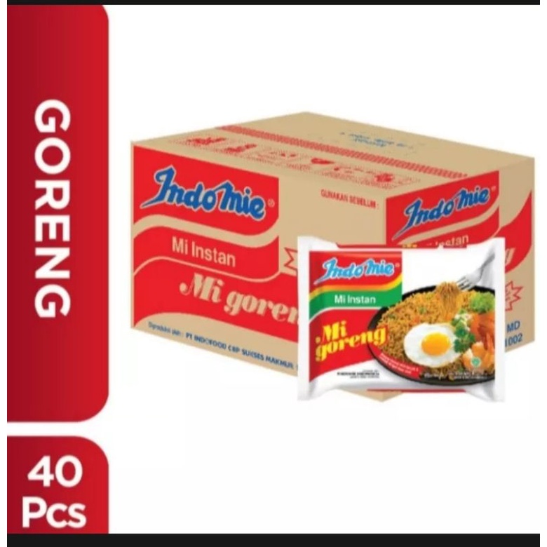 

Indomie goreng 1 dus.isi 40 bks