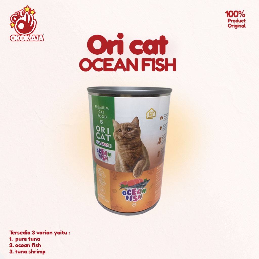 Makanan Kucing kaleng ORI CAT Kitten &amp; Adult 400gr