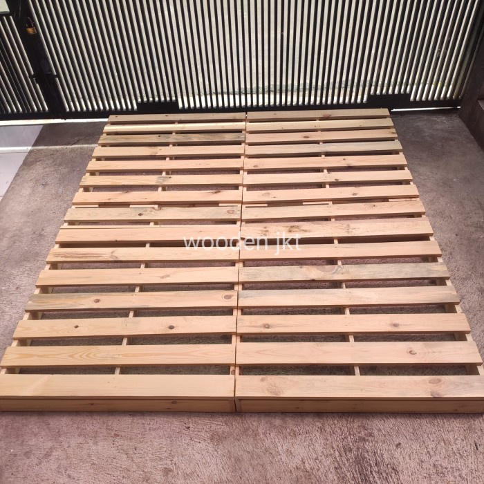 Tempat Dipan Kayu Jati Belanda/Tanpa Sandaran Kepala/Dipan Palet/Dipan