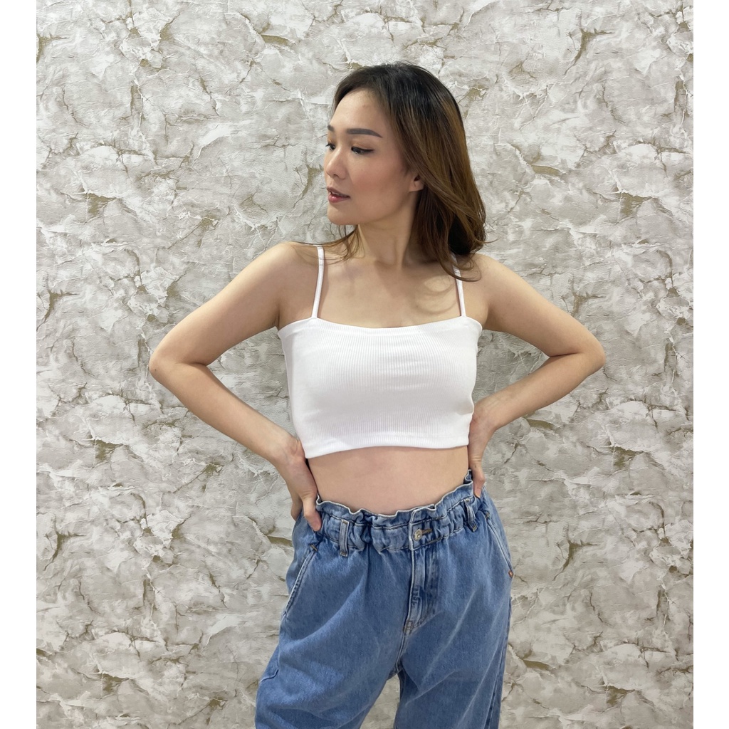 MODAVIE - RORY TANKTOP Korean Basic Tanktop Crop Knit Rib Wanita Polos