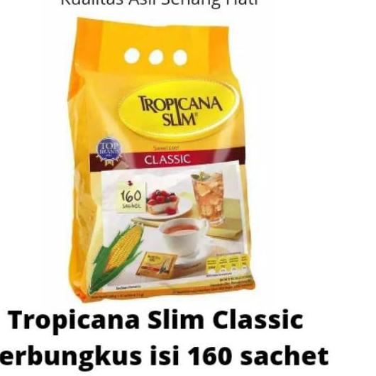 

♣ TROPICANA SLIM SWEETENER CLASSIC 160 SACHET GULA ♕