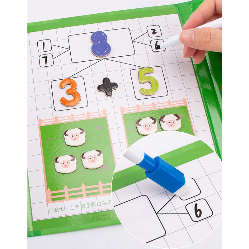 BIANCA - Mainan Edukasi Magnet Belajar Berhitung Anak Arithmetic Wooden Toys