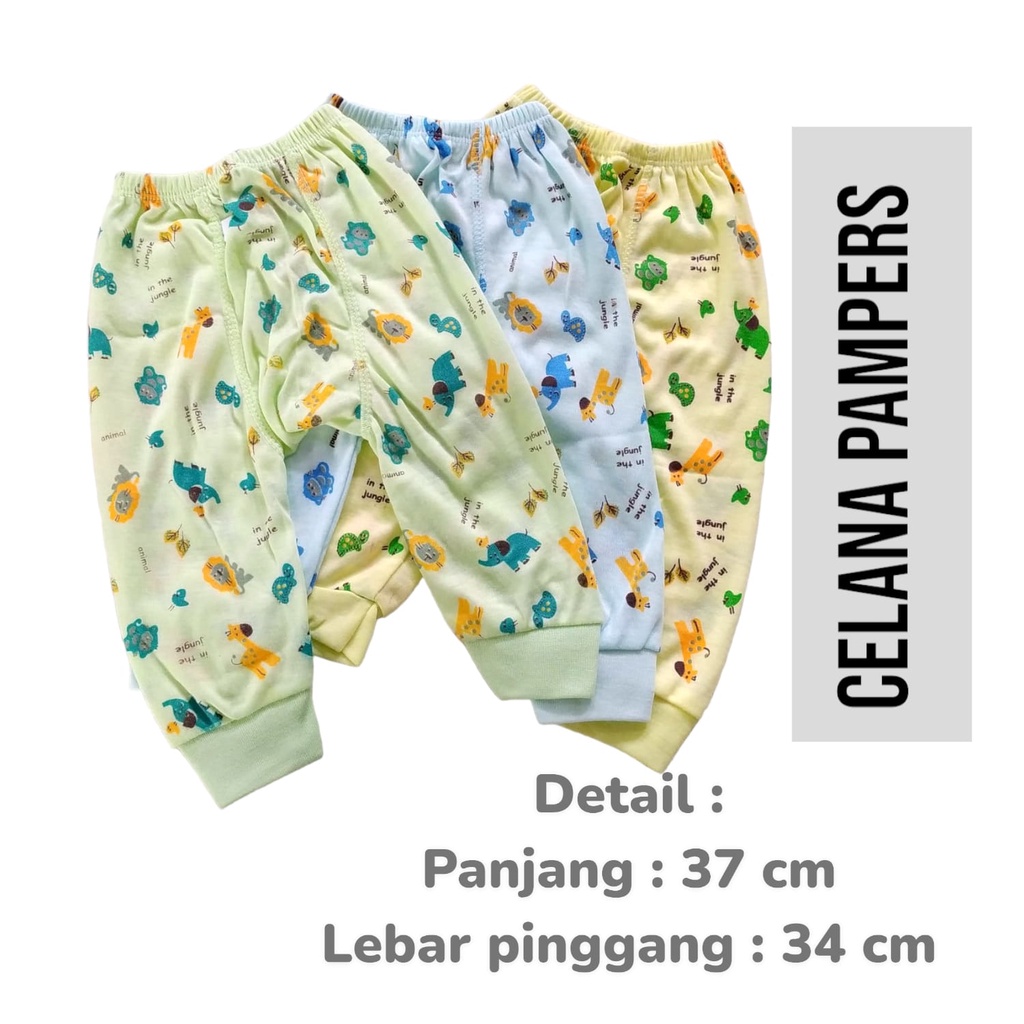 12 Pcs Celana Panjang Pampers Bayi 0-1 tahun