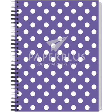 

Terlaris Spiral Notebook A5_Polkadot Ungu