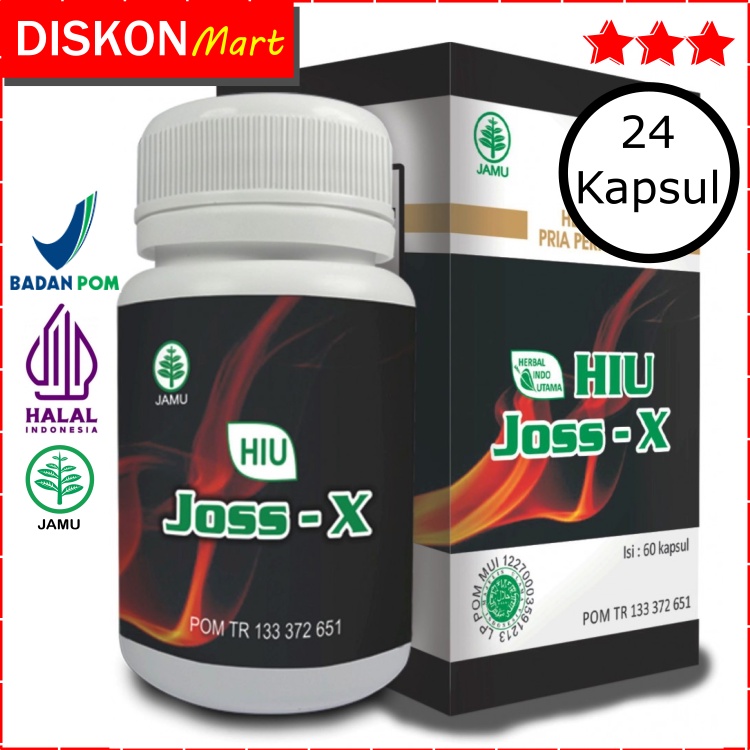 JOSS X HERBAL INDO UTAMA HIU 60 KAPSUL JAMU OBAT HERBAL KESEHATAN & STAMINA DAYA TAHAN TUBUH PRIA PA
